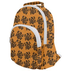 Inka Cultur Animal - Animals And Occult Religion Rounded Multi Pocket Backpack by DinzDas
