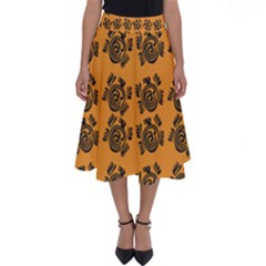 Inka Cultur Animal - Animals And Occult Religion Perfect Length Midi Skirt by DinzDas