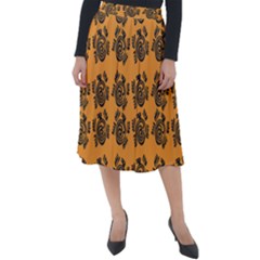 Inka Cultur Animal - Animals And Occult Religion Classic Velour Midi Skirt  by DinzDas