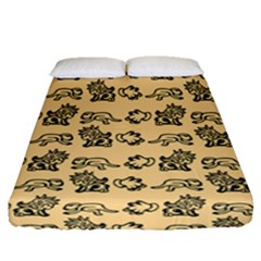 Inka Cultur Animal - Animals And Occult Religion Fitted Sheet (queen Size) by DinzDas