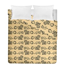 Inka Cultur Animal - Animals And Occult Religion Duvet Cover Double Side (full/ Double Size) by DinzDas