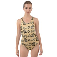 Inka Cultur Animal - Animals And Occult Religion Cut-out Back One Piece Swimsuit by DinzDas