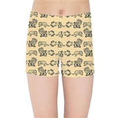 Inka Cultur Animal - Animals And Occult Religion Kids  Sports Shorts by DinzDas