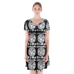 Inka Cultur Animal - Animals And Occult Religion Short Sleeve V-neck Flare Dress by DinzDas