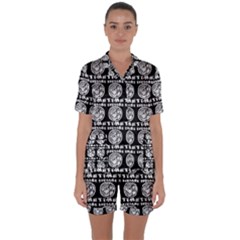 Inka Cultur Animal - Animals And Occult Religion Satin Short Sleeve Pyjamas Set by DinzDas