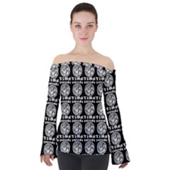 Inka Cultur Animal - Animals And Occult Religion Off Shoulder Long Sleeve Top by DinzDas