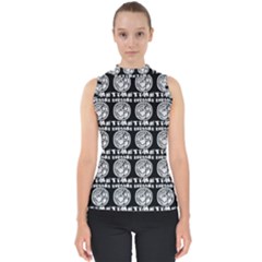 Inka Cultur Animal - Animals And Occult Religion Mock Neck Shell Top by DinzDas