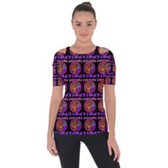 Inka Cultur Animal - Animals And Occult Religion Shoulder Cut Out Short Sleeve Top by DinzDas