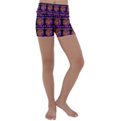 Inka Cultur Animal - Animals And Occult Religion Kids  Lightweight Velour Yoga Shorts by DinzDas