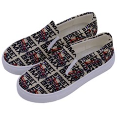 Bmx And Street Style - Urban Cycling Culture Kids  Canvas Slip Ons by DinzDas