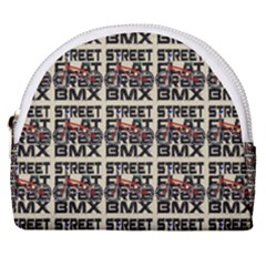 Bmx And Street Style - Urban Cycling Culture Horseshoe Style Canvas Pouch by DinzDas