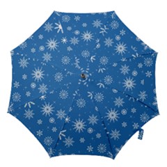 Winter Time And Snow Chaos Hook Handle Umbrellas (small) by DinzDas