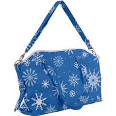 Winter Time And Snow Chaos Canvas Crossbody Bag by DinzDas