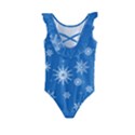 Winter Time And Snow Chaos Kids  Frill Swimsuit View2