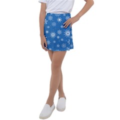 Winter Time And Snow Chaos Kids  Tennis Skirt by DinzDas