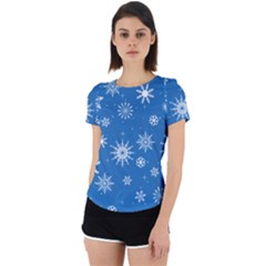 Winter Time And Snow Chaos Back Cut Out Sport Tee by DinzDas