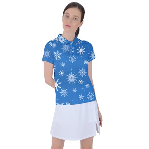 Winter Time And Snow Chaos Women s Polo Tee by DinzDas