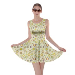 Abstract Flowers And Circle Skater Dress by DinzDas