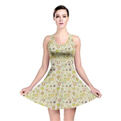 Abstract Flowers And Circle Reversible Skater Dress by DinzDas