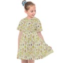 Abstract Flowers And Circle Kids  Sailor Dress View1