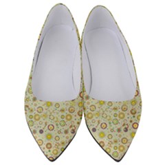 Abstract Flowers And Circle Women s Low Heels by DinzDas