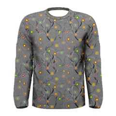 Abstract Flowers And Circle Men s Long Sleeve Tee by DinzDas