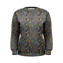 Abstract Flowers And Circle Women s Sweatshirt
