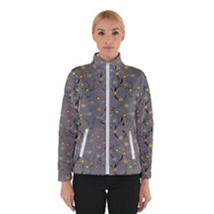 Abstract Flowers And Circle Winter Jacket by DinzDas