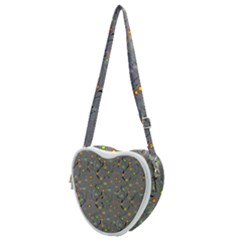 Abstract Flowers And Circle Heart Shoulder Bag by DinzDas