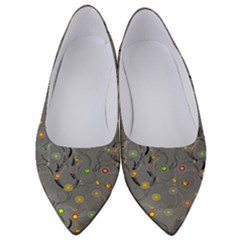 Abstract Flowers And Circle Women s Low Heels by DinzDas