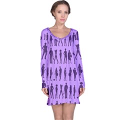 Normal People And Business People - Citizens Long Sleeve Nightdress by DinzDas