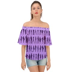 Normal People And Business People - Citizens Off Shoulder Short Sleeve Top by DinzDas