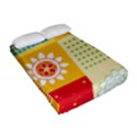 Abstract Flowers And Circle Fitted Sheet (Full/ Double Size) View2