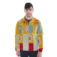 Abstract Flowers And Circle Men s Windbreaker by DinzDas