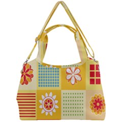 Abstract Flowers And Circle Double Compartment Shoulder Bag by DinzDas