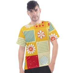 Abstract Flowers And Circle Men s Sport Top by DinzDas
