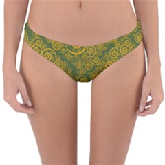Abstract Flowers And Circle Reversible Hipster Bikini Bottoms by DinzDas