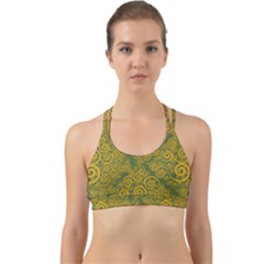 Abstract Flowers And Circle Back Web Sports Bra by DinzDas