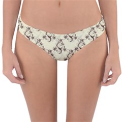 Abstract Flowers And Circle Reversible Hipster Bikini Bottoms by DinzDas