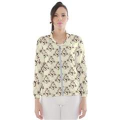 Abstract Flowers And Circle Women s Windbreaker by DinzDas