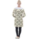 Abstract Flowers And Circle Longline Hooded Cardigan View2