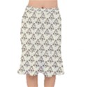 Abstract Flowers And Circle Short Mermaid Skirt View1