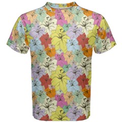 Abstract Flowers And Circle Men s Cotton Tee by DinzDas