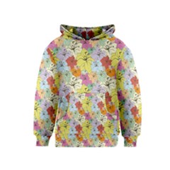 Abstract Flowers And Circle Kids  Pullover Hoodie by DinzDas