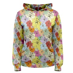 Abstract Flowers And Circle Women s Pullover Hoodie by DinzDas