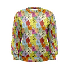 Abstract Flowers And Circle Women s Sweatshirt by DinzDas