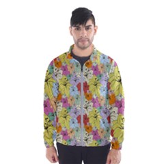 Abstract Flowers And Circle Men s Windbreaker by DinzDas