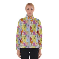 Abstract Flowers And Circle Winter Jacket by DinzDas