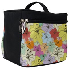 Abstract Flowers And Circle Make Up Travel Bag (big) by DinzDas