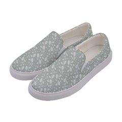 Abstract Flowers And Circle Women s Canvas Slip Ons by DinzDas